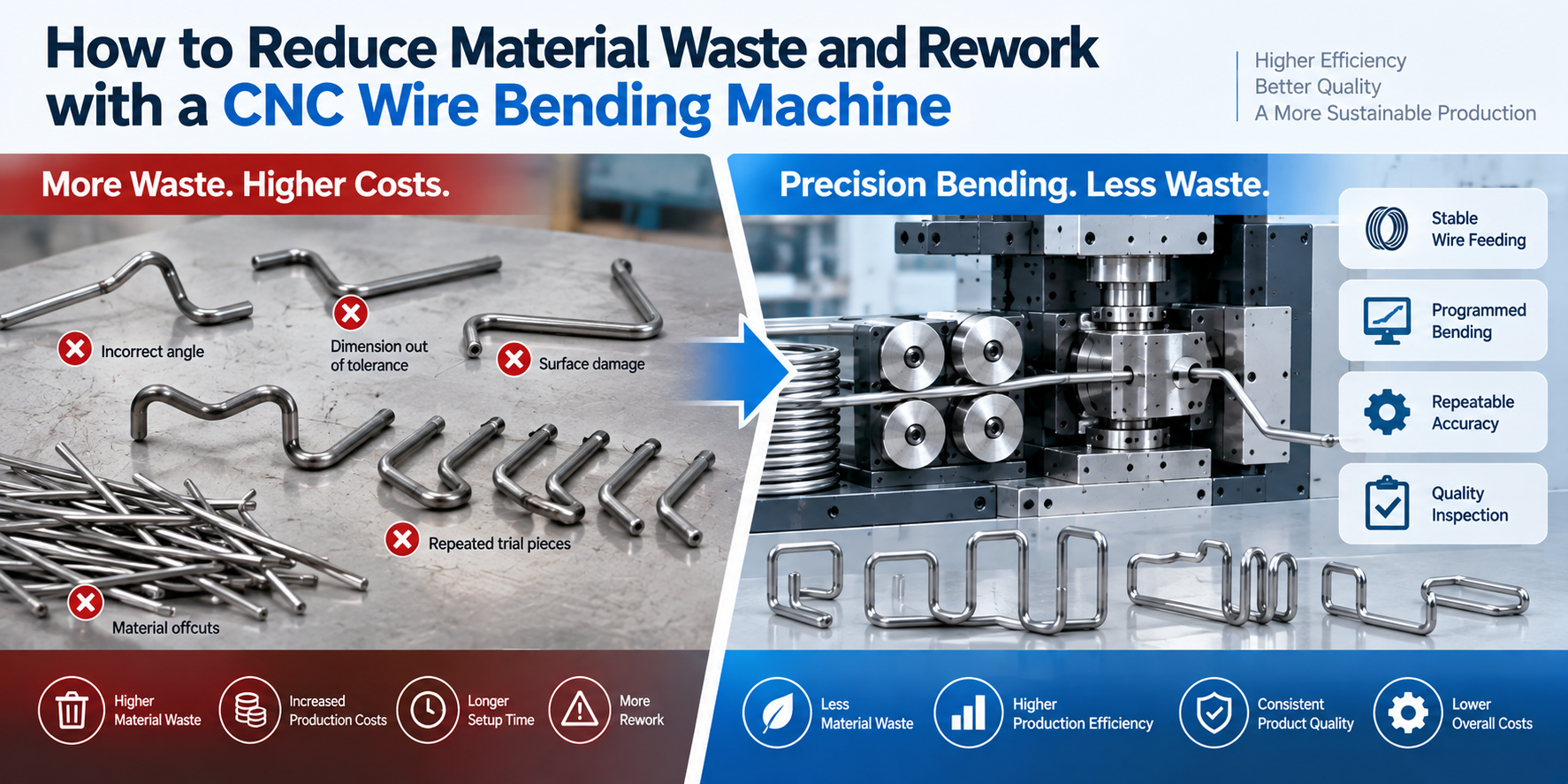 How to Reduce Material Waste and Rework with a CNC Wire Bending Machine